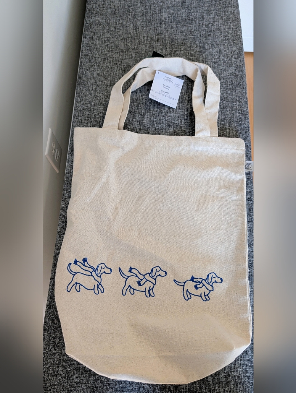 Brand New with Tags Tote Bag with Dachshund Print